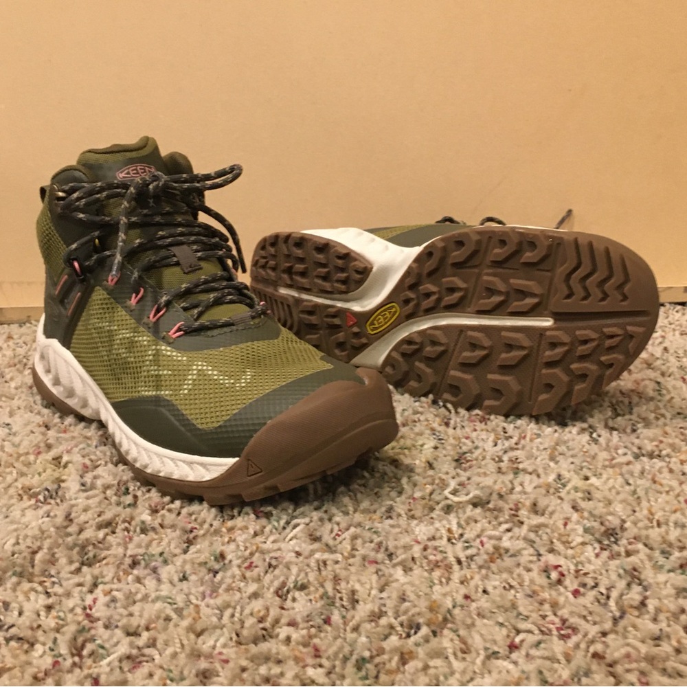 Keen Olive Green and Brown Women's Combat/Moto Boots